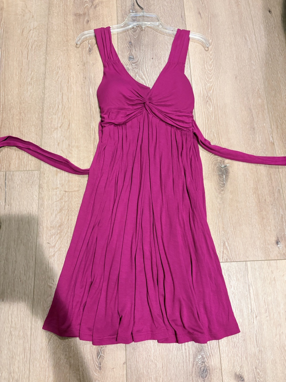 Forever 21 Magenta Strapless Twist-Front Dress